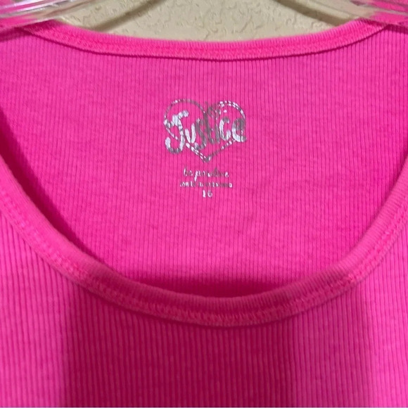 Justice girls sleeveless tanktop, bright pink, size 16, great for summer - Picture 4 of 8